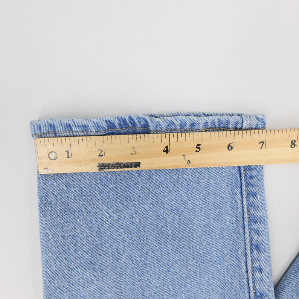 Levis 501 Original Jeans Womens 33x30 Light Blue Straight Button Fly High Rise - Picture 8 of 11